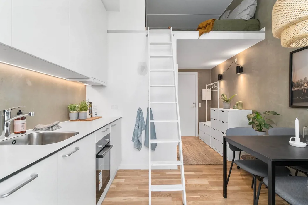 Moderne 1-værelses lejlighed med alt  - MicroLiving i Blomsterhaven 1
